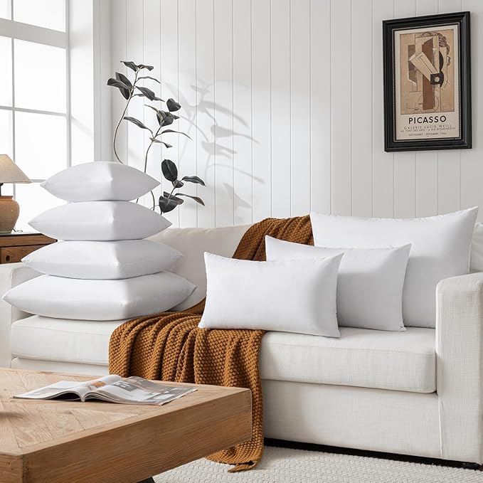 12x20 Decorative Throw Pillow Inserts-Down Feather Pillow Inserts-Oblong-Cotton - Image 3