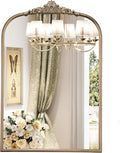 22" x 30" Arched Vintage Gold Mirror by Mestikits
