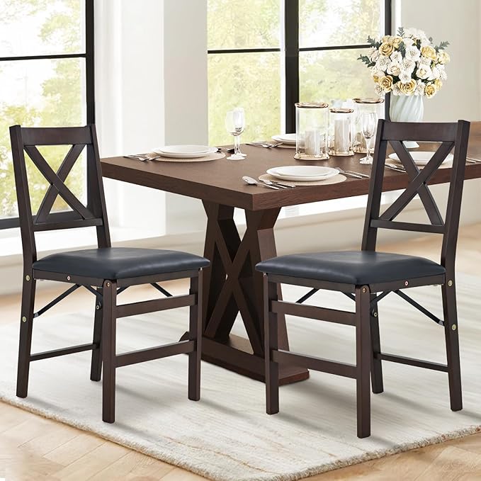 COLAMY Folding Dining Chairs Set of 2, Foldable Chairs - Image 7