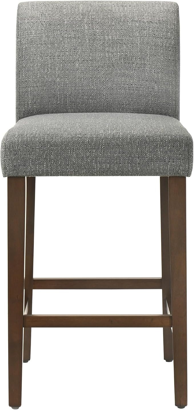 CHITA Counter Height Bar Stools Set of 2, Fabric in Fog Grey - Image 5