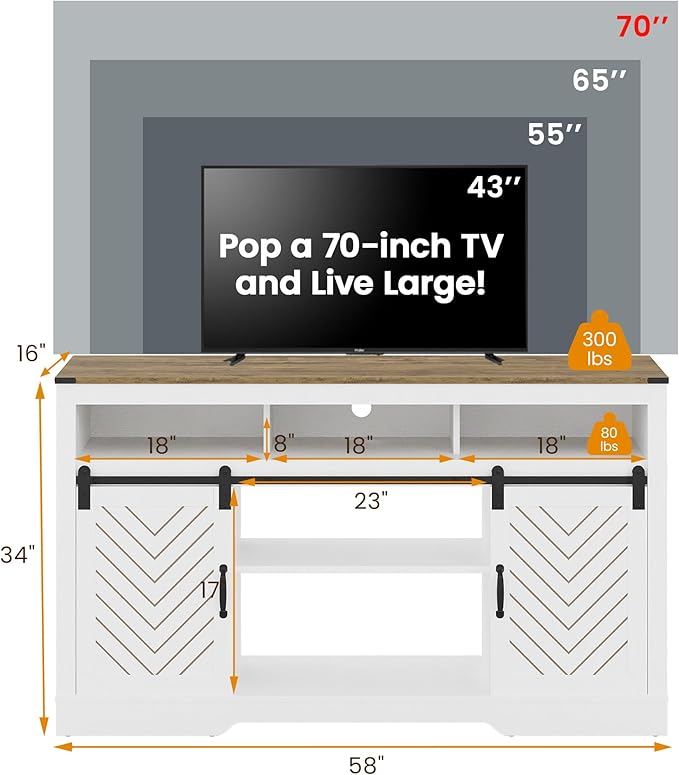 RoyalCraft Farmhouse Fireplace TV Stand - Image 7