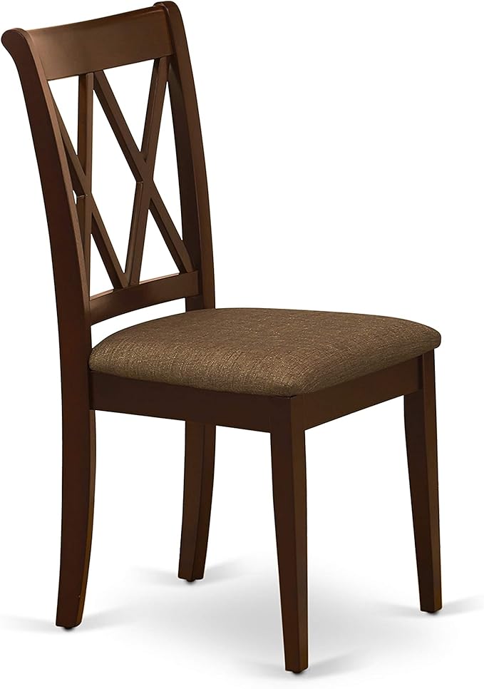 East West Furniture HBCL5-MAH-C 5 Piece Dining Room Table Set Includes a Round - Image 7