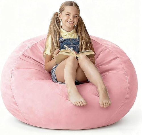2FT Bean Bag Chair with Ultra Soft Velvet Cover Bean Bag Sofa with Memory Foam by Unknown