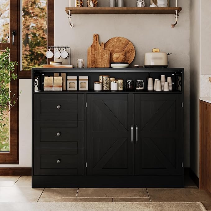 47" Farmhouse Sideboard Buffet Cabinet - Image 8