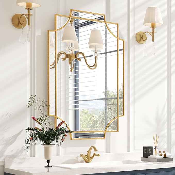 Kelly Miller Gold Bathroom Mirror by KellyMiller