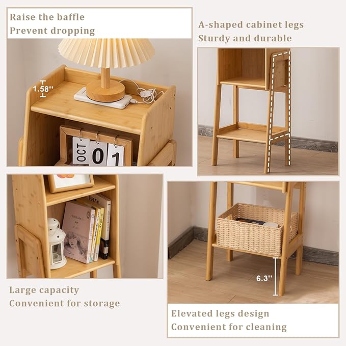 3-Tier Bamboo Bookshelf - Image 4