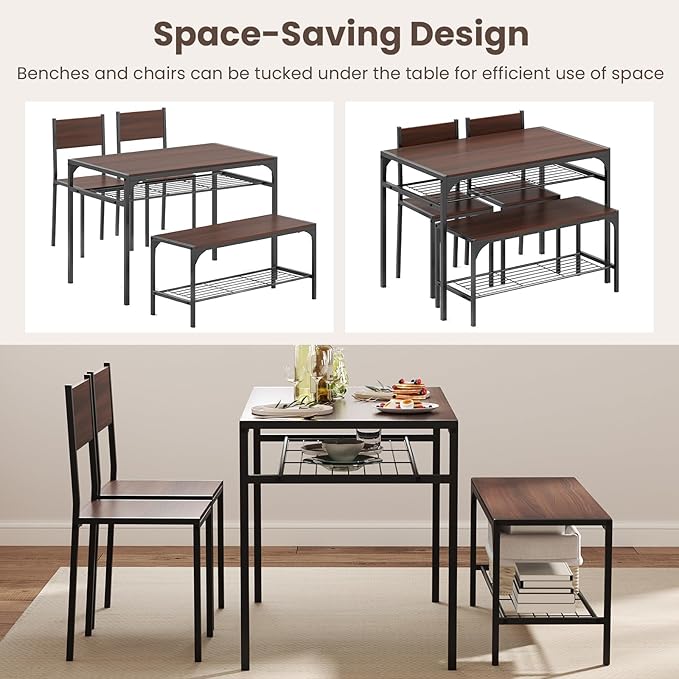 Giantex Dining Table Set for 4, Kitchen Table - Image 3