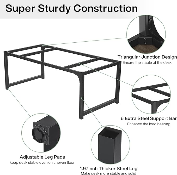 Tribesigns Modern Computer Desk, 63 x 31.5 inch Large Office Desk Computer - Image 7