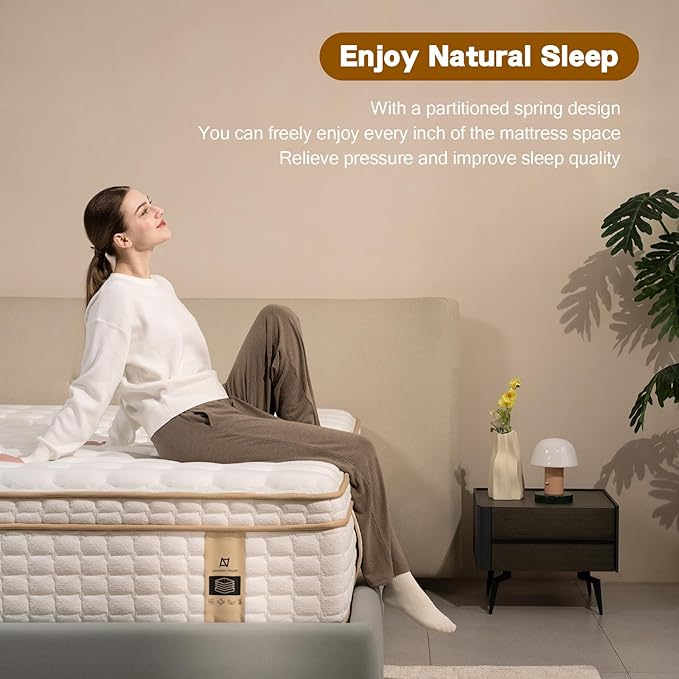 King Mattress, 14 Inch King Size Hybrid Mattress in a Box, Medium Firm King - Image 6