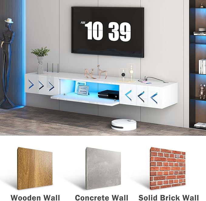 Floating TV Stand, Floating Wall Mounted TV Shelf - Image 6