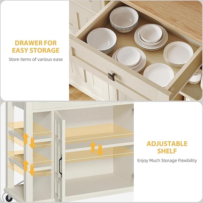 DWVO Rolling Kitchen Island - Image 7