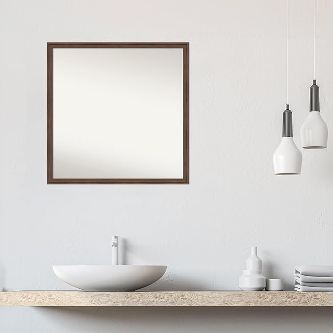 Amanti Art Brown Bathroom Mirror - Image 5