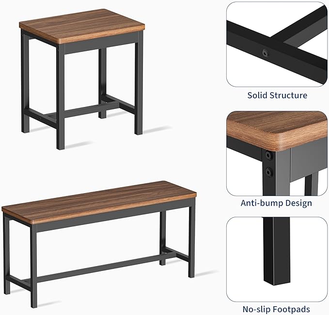 IDEALHOUSE 5-Piece Extendable Dining Table Set - Image 6
