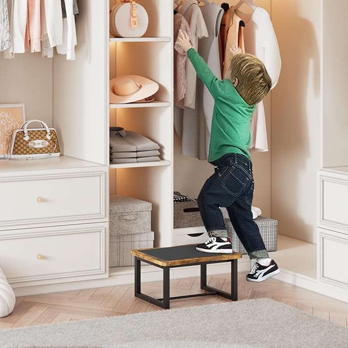 Wooden Step Stool with Non-Slip mat, Bed Steping Stool - Image 8