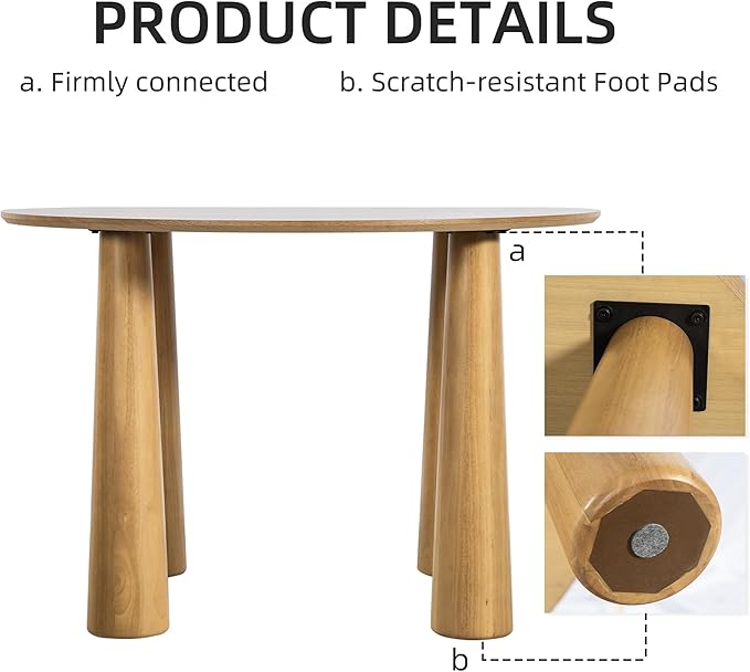 Casaphoria 52" Round Dining Table, Kitchen Table - Image 5
