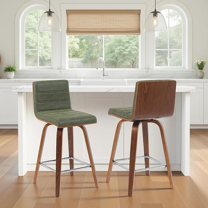 Armen Living Vienna Modern Swivel 26" Counter Height Barstool by ArmenLiving
