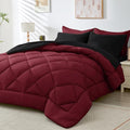 HEVUMYI Red & Black King Comforter Set by HEVUMYI