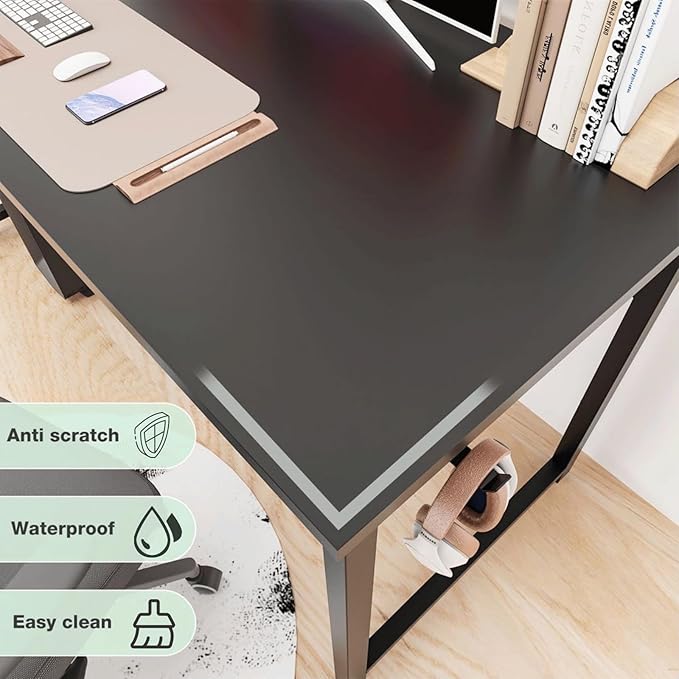 40 Inch Desk Office with Storage, Modern Simple Style Gaming Computer Table - Image 7