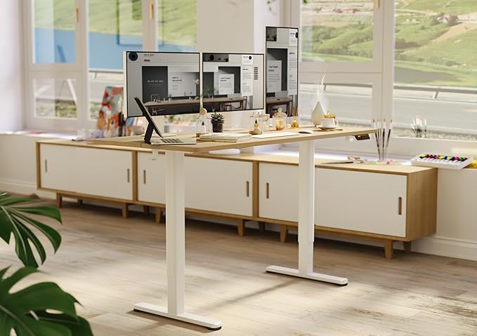 Claiks Electric Standing Desk, Adjustable Height Stand up Desk, 55x24 Inches - Image 2