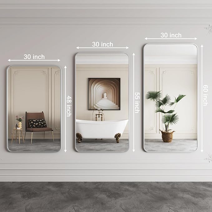 30x55 Wall-Mounted Mirrors, Mirror - Image 4