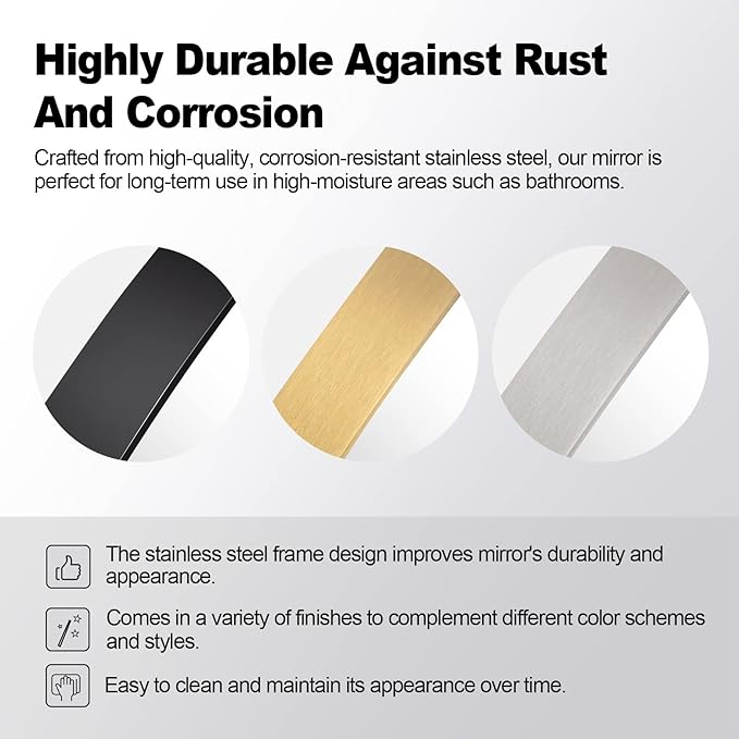 ANDY STAR Oval Bathroom Mirror, Oval Vanity Mirror - Image 6