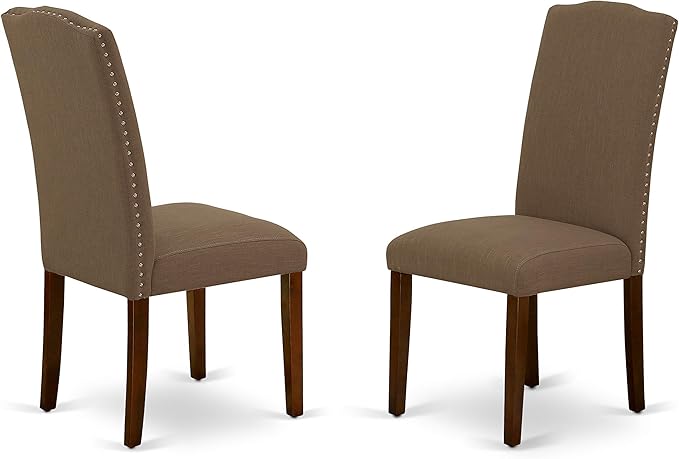 East West Furniture CAEN5-MAH-18 5 Piece Dinette Set Includes a Rectangle - Image 5