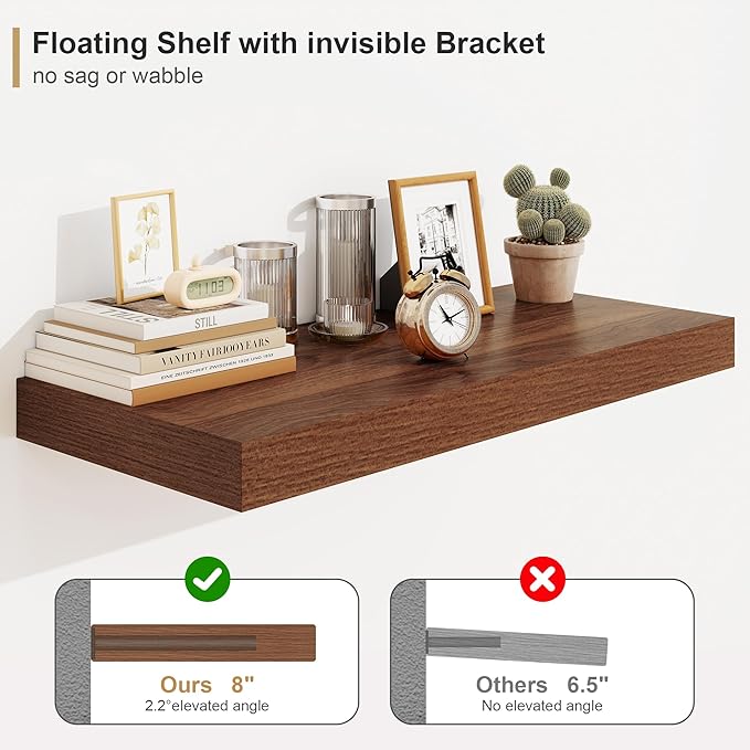 Heimlove 12" Deep Floating Shelves - Image 4