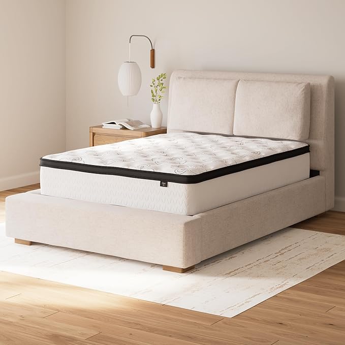 Signature Design by Ashley Queen Size Chime 12 Inch Medium Firm Hybrid Mattress - Image 6