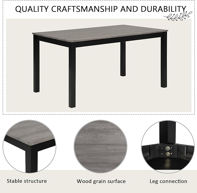 KEIKI 6-Piece Standard Height Dining Table Set - Image 5