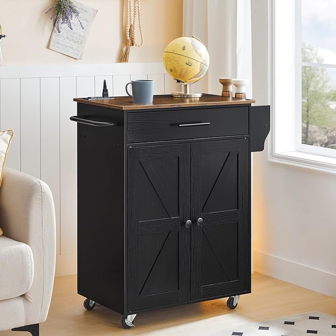 HOOBRO Kitchen Island with Power Outlet, Kitchen Island Storage Island with - Image 5