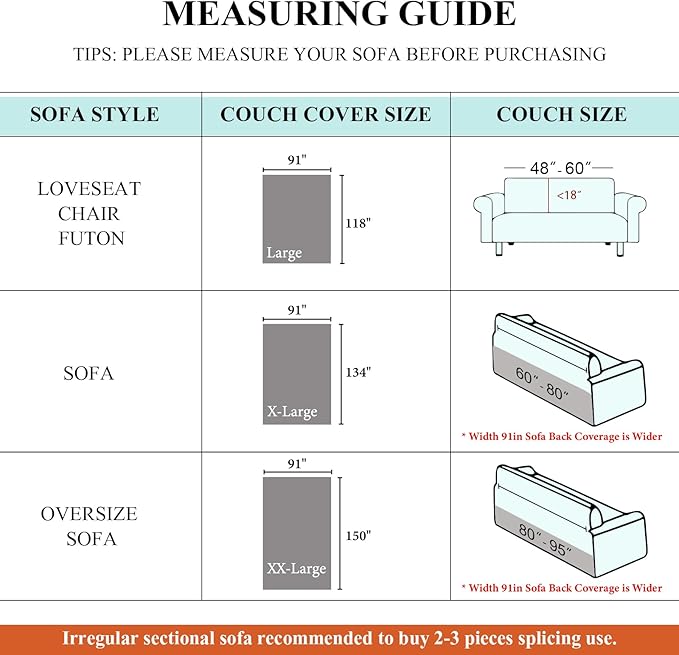 STACYPIK Soft Dark Gray Couch Cover - Image 5