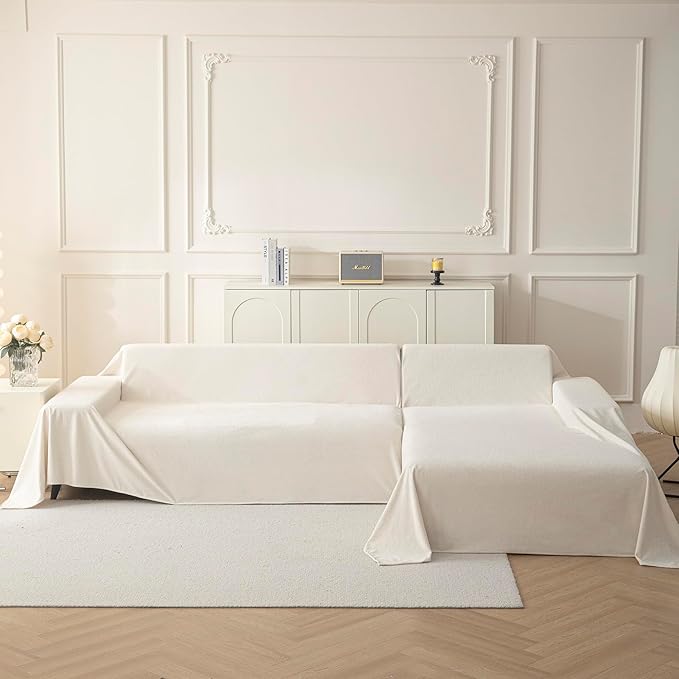 MYSKY HOME White Couch Cover Couch Covers - Image 7