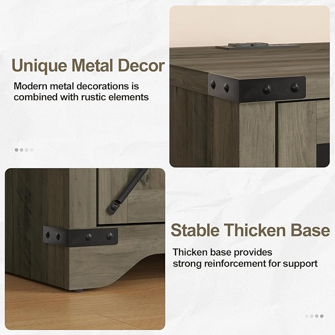Farmhouse End Table Set of 2 - Image 5