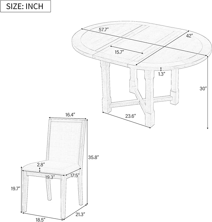 Ball & Cast 5 Pieces Dining Table Set - Image 2
