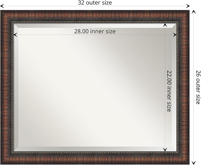 Amanti Art Brown Bathroom Mirror - Image 4