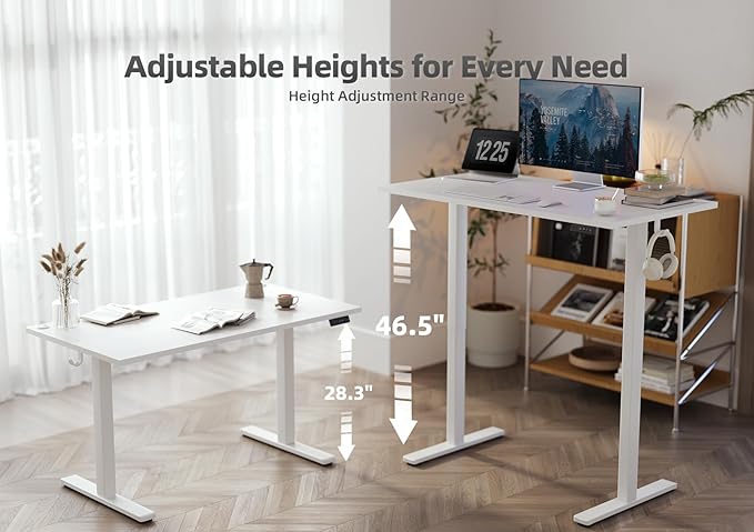Seang Standing Desk with Adjustable Height, Electric Stand Up Desk 55x24 Inch - Image 4