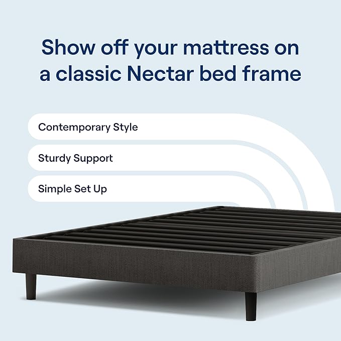 Nectar Full 12” Mattress with Bed Frame - Image 3