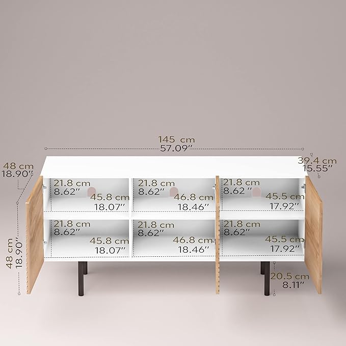 Roomfitters Mid Century Modern TV Stand - Image 2