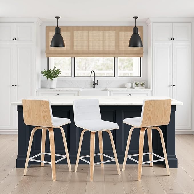 Armen Living Vienna Modern Swivel 26" Counter Height Barstool by ArmenLiving
