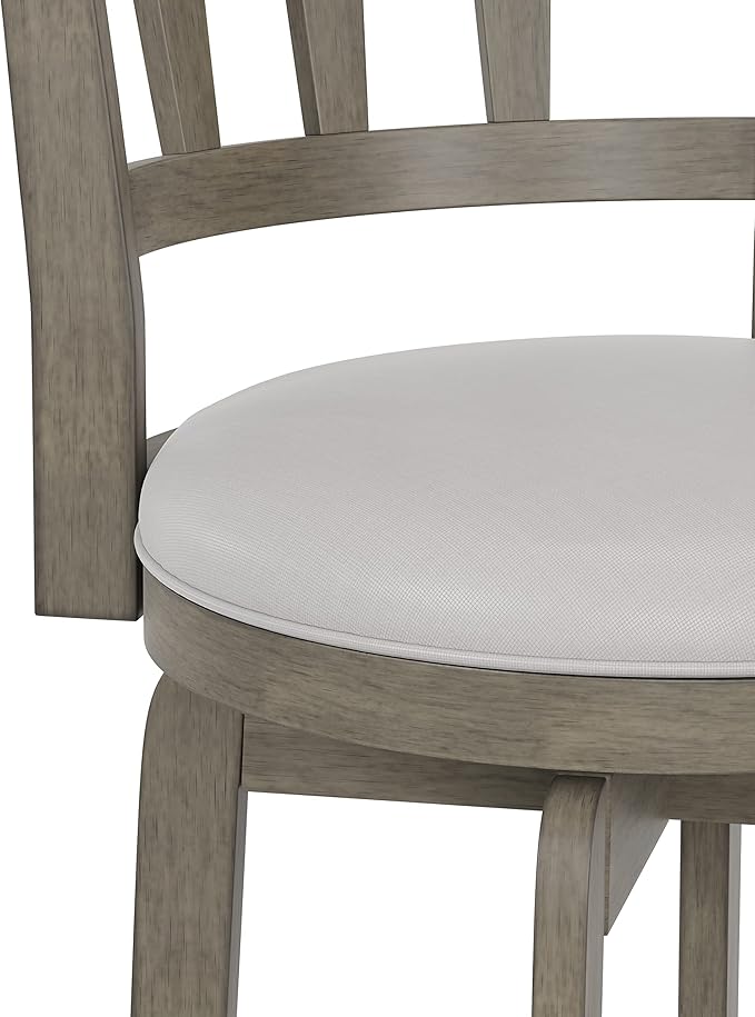 Hillsdale, Presque Isle Wood Bar Height Swivel Stool, Aged Gray - Image 5
