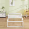 EMODA 12 Inch Twin XL Bed Frame, Metal Platform White Bed Frame No Box Spring by EMODA