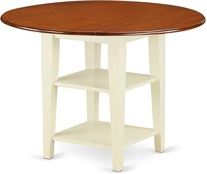 East West Furniture SUAN5-BMK-W 5 Piece Modern Dining Table Set Includes a - Image 5