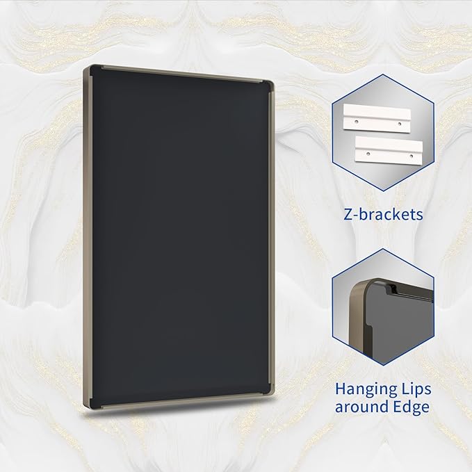 WEER 60x30 Inch Bronze Bathroom Mirror - Image 7