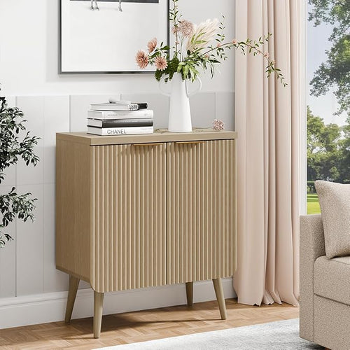 23.6" Sideboard Cabinet with 2 Doors, Modern Buffet Cabinet with Adjustable by ChicFurnit