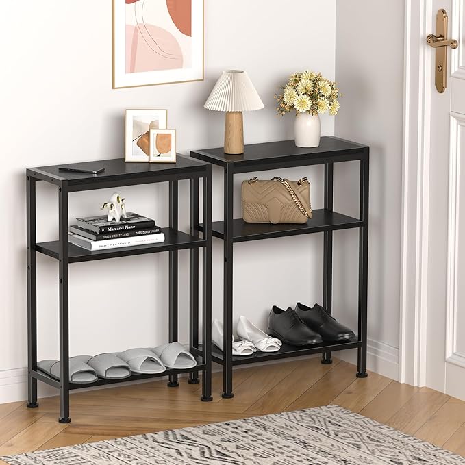 Narrow Side Table for Small Space, 3-Tier Small End Table - Image 7