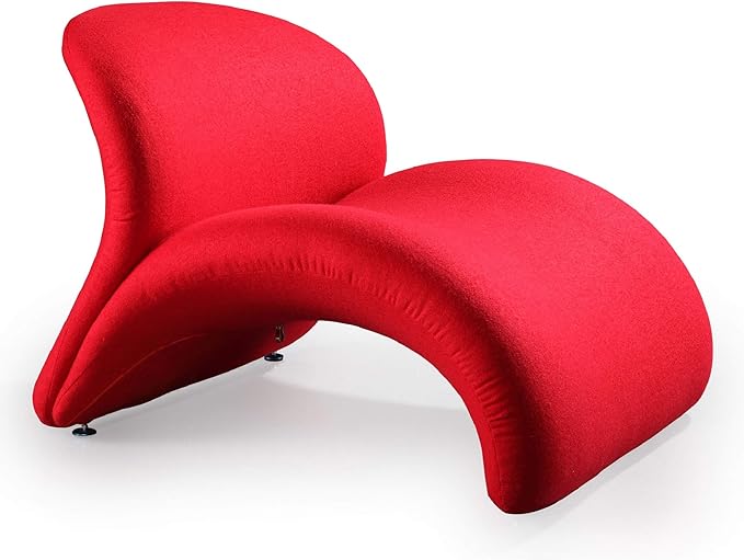 Manhattan Comfort Rosebud Modern Accent Chair Set of 2 in Wool Blend, Abstract - Image 4
