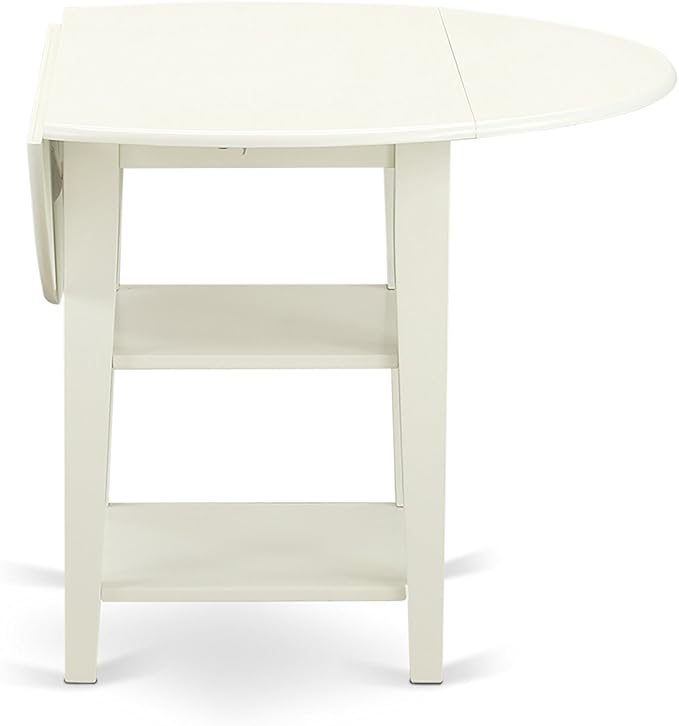 East West Furniture SUAV5-LWH-W 5 Piece Dining Table Set - Image 5