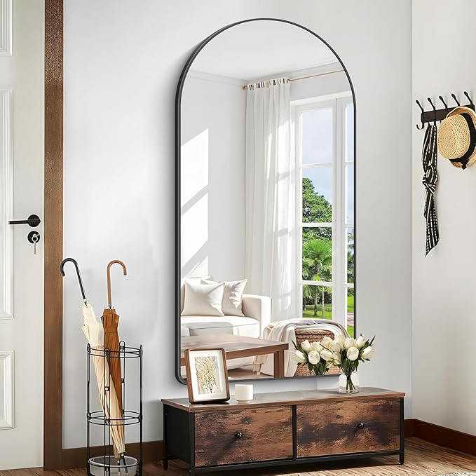 Arched Bathroom Mirror, Wall Mounted Mirror, Living Room, Vertically Hanging - Image 4