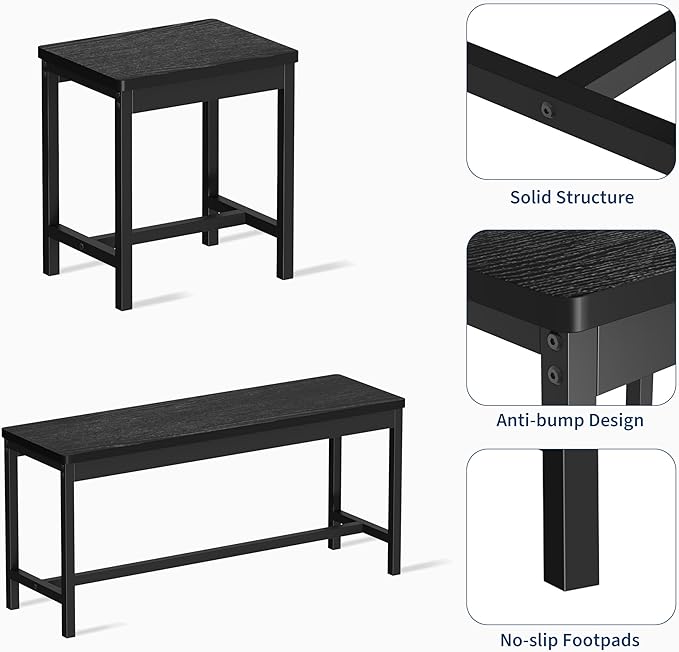 Garvee 5 PCs Extendable Dining Table Set - Image 6