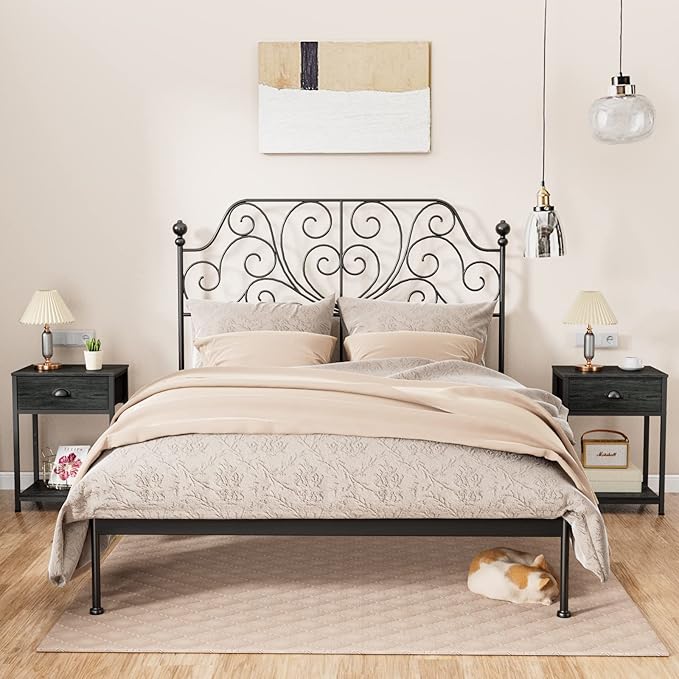 Nightstands Set of 2, Industrial End Table - Image 2